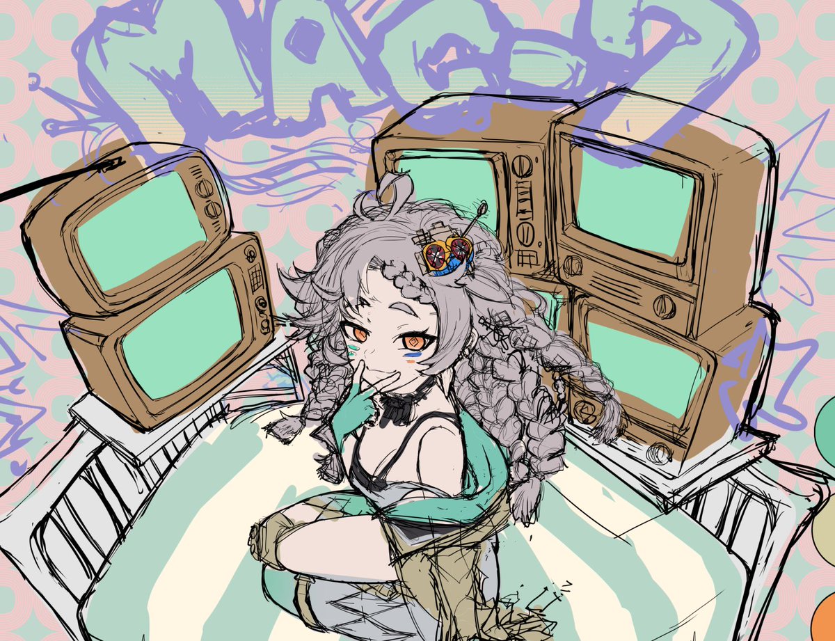 「ディティール固める…レトロっぽい 」|龍トウのイラスト