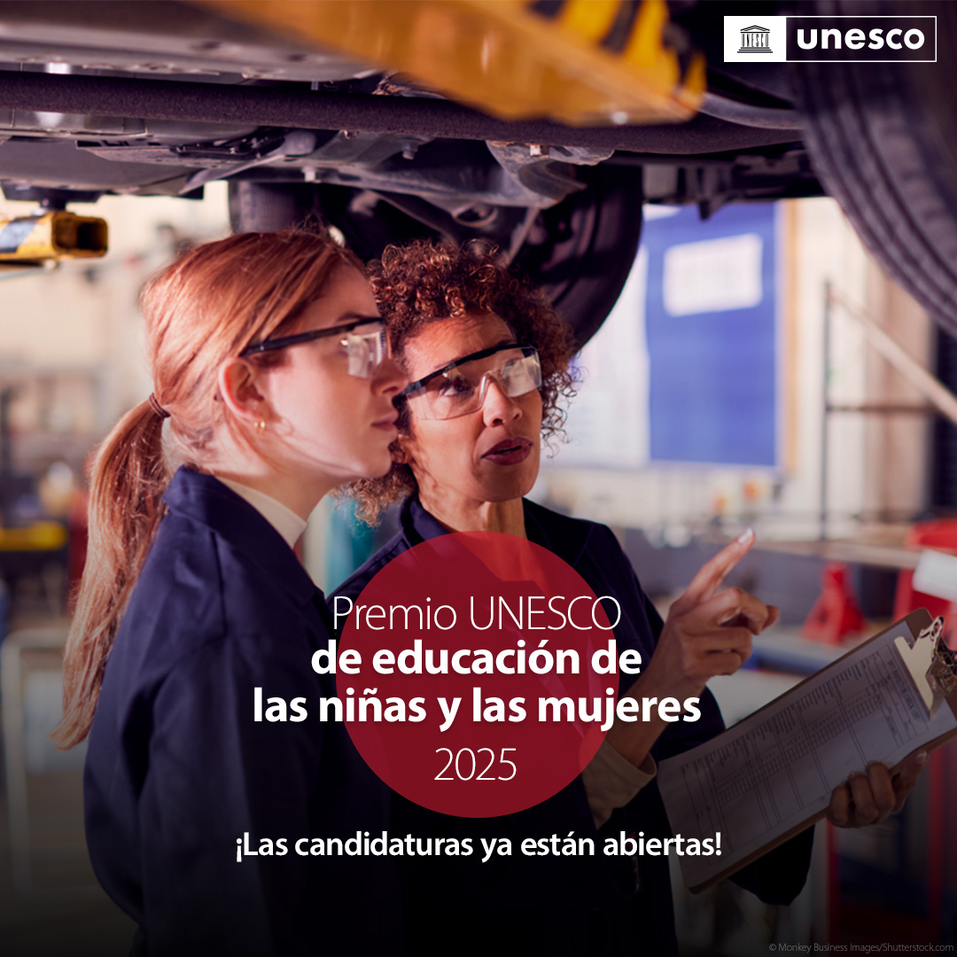 ¿Tu proyecto transforma vidas a través de la educación y lleva más de 2 años en marcha? Podrías ganar 50 000 USD para llevar tu impacto más allá.

Conoce cómo postular al Premio UNESCO de Educación de las Niñas y las Mujeres 2025: ow.ly/Au3P50VyKCC
#SuEducaciónNuestroFuturo