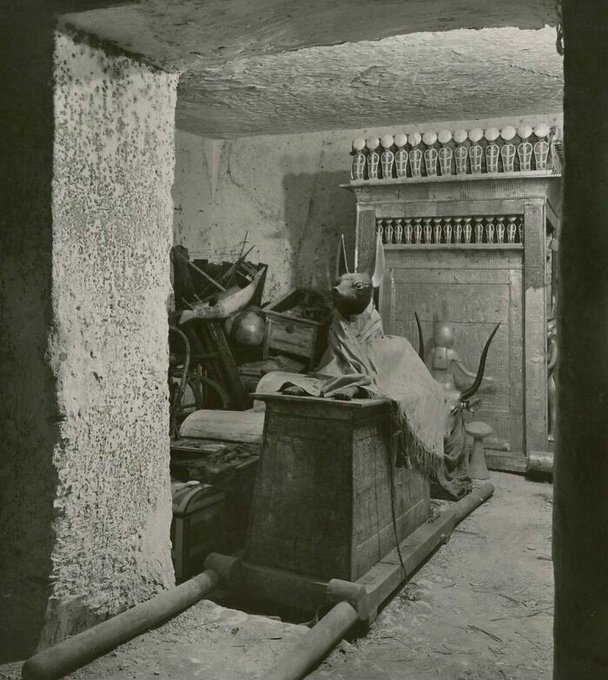 viagempassado's tweet photo. 📸 15 fotos que você provavelmente nunca viu

# 45

1 - Estátua de Anubis na tumba de Tutancamon, 1922