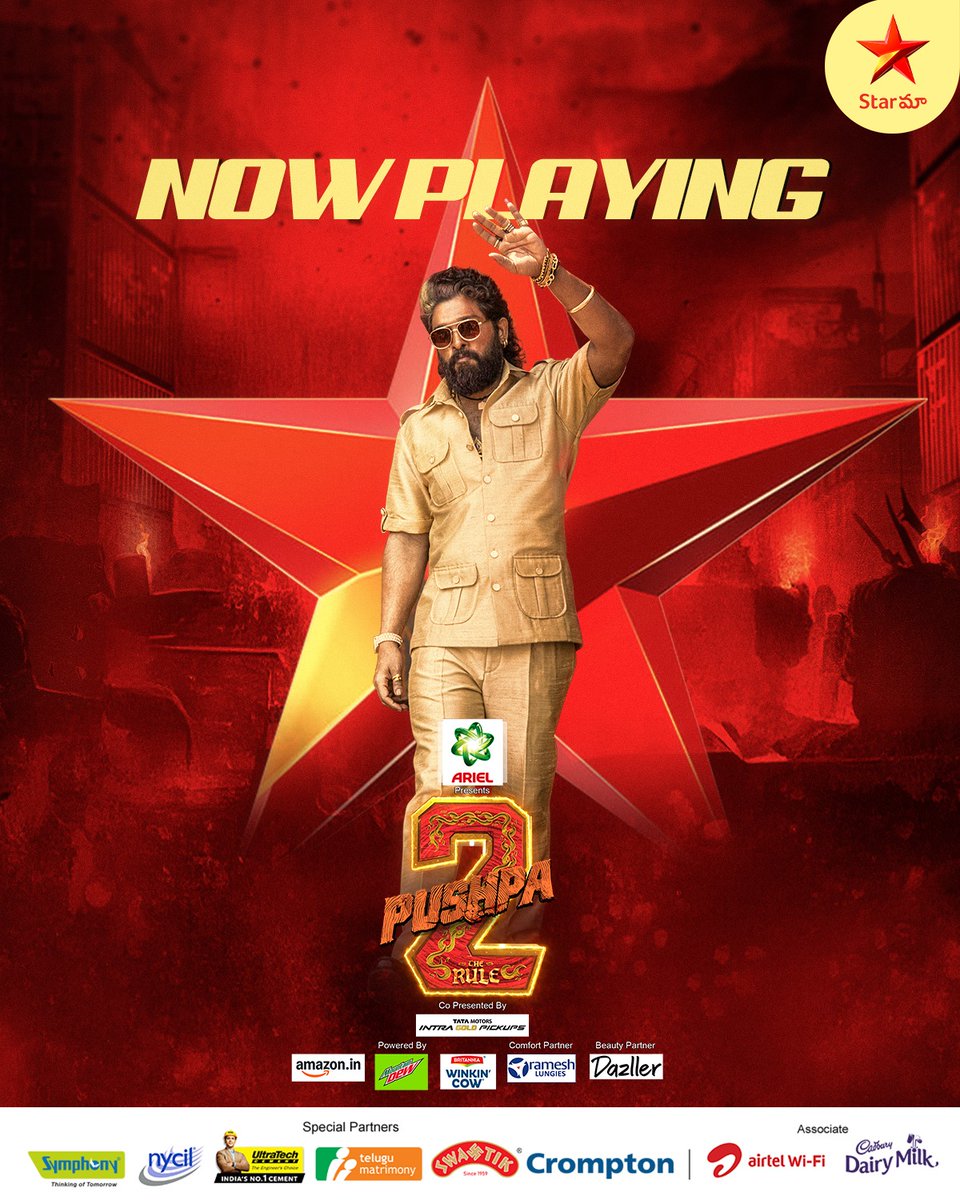 The Rule Begins 🪓

#Pushpa2 𝐏𝐋𝐀𝐘𝐈𝐍𝐆 𝐍𝐎𝐖 on #StarMaa

#PushpagadiRuleuu #Pushpa2OnStarMaa