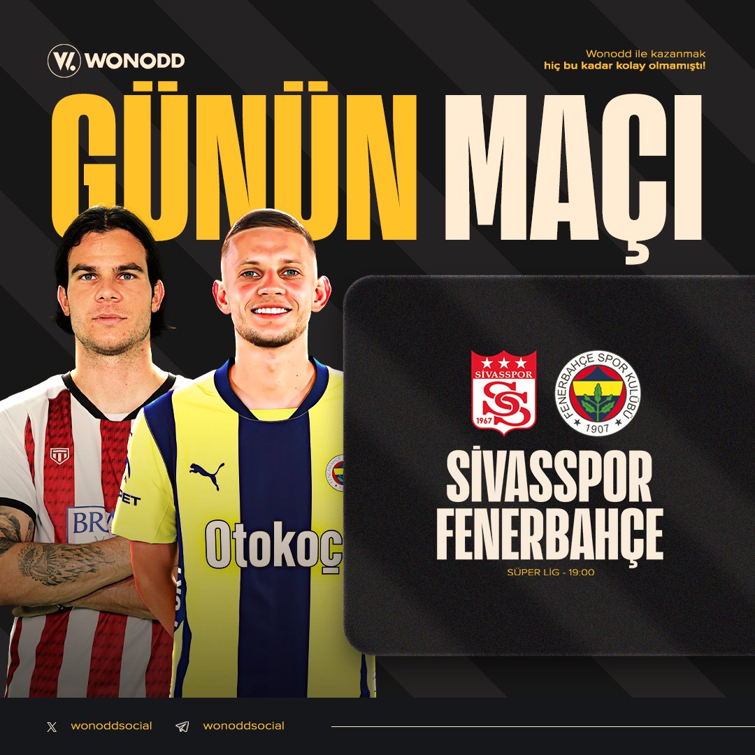 wonoddsocial's tweet photo. 👑 GÜNÜN EN HEYECANLI KARŞILAŞMASINDA KAZANMAYA HAZIR MISINIZ!

Sivasspor 🆚 Fenerbahçe

🔔 13.04.2025 - 19:00

ℹ️ Sivasspor takımının kendi evinde oynadığı son 10 karşılaşmanın 6 tanesinde, her iki takım da gol attı.

🖥 Güncel Giriş Adresimiz: https://t.co/luctmg3FLR https://t.co/GhKpre2zJB