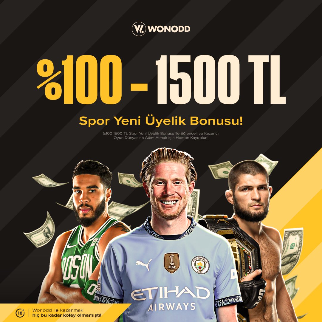 wonoddsocial's tweet photo. 👑 YENİ ÜYELERE ÖZEL SPOR BONUSU!

🔥 %100 1500 TL Spor Yeni Üyelik Bonusu ile Wonodd dünyasına ilk adımını at!

‼️ Eğlenceli ve bol kazançlı adres seni bekliyor, sen neyi bekliyorsun!

☄️ Hemen yatırım yap, kazancına kazanç kat!

🖥 Wonodd Giriş: https://t.co/luctmg4dBp https://t.co/6ZvSRKDBd5