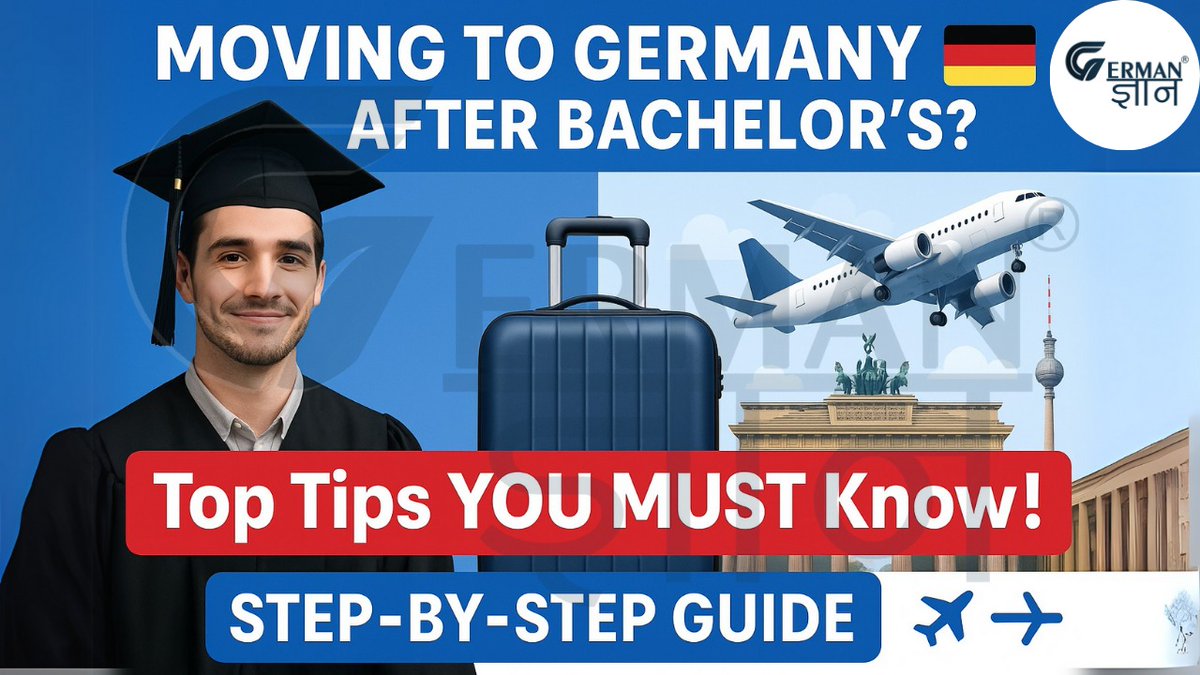 Germangyan04's tweet image. 🎯 Top Tips for Moving to Germany After Bachelor’s! 🇩🇪
Planning to study further or settle in Germany? 

🎥 Watch now: youtu.be/lFT2Kj78zQc
💡 Don’t miss these golden tips from German Gyan!

#MoveToGermany #StudyInGermany #GermanyAfterBachelors #GermanGyan #SettleInGermany