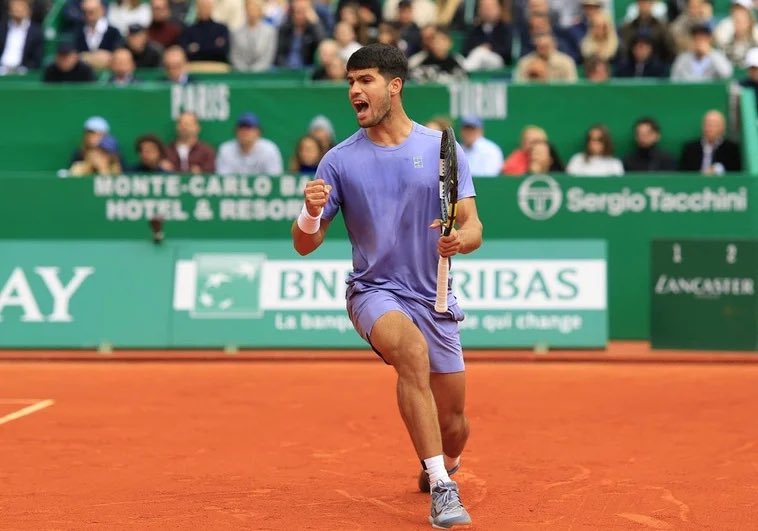Ballesta_Murcia's tweet photo. ¡CAMPEÓN MONTECARLO! 👏🏼

Enhorabuena, @CarlosAlcaraz por esa merecida victoria del Masters 1000 de Montecarlo frente a Lorenzo Musetti
 (3–6, 6–1 y 6–0).

Sigue llevando el nombre de Murcia a lo más alto del tenis. 🎾💪🏼

¡Adelante! https://t.co/nQDUFw1U8y