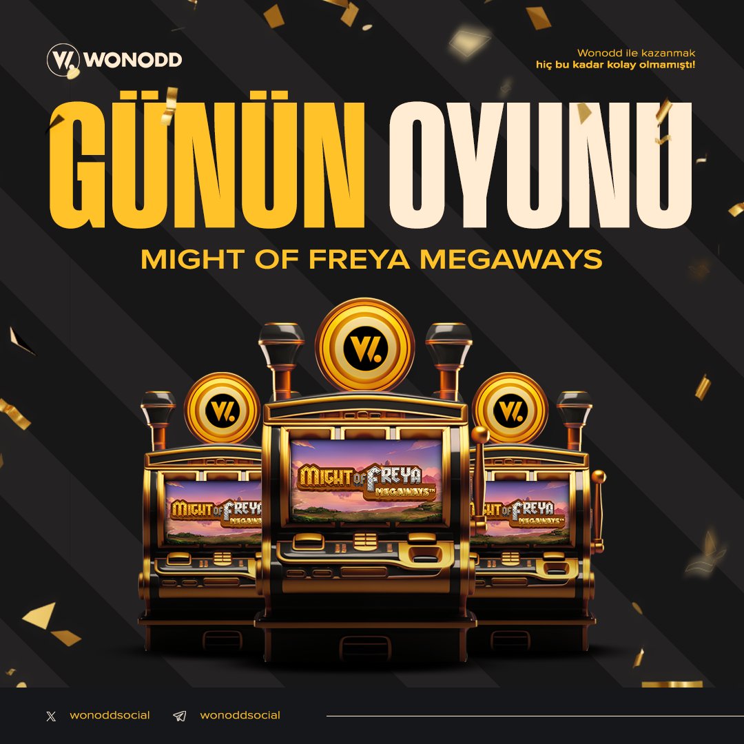 wonoddsocial's tweet photo. 💰 GÜNÜN EN ÇOK KAZANDIRAN SLOT OYUNU!

🍬 Wonodd casinosunun en popüler slot oyun sağlayıcılarından Pragmatic Play'in en sevilen oyunu Might of Freya Megaways sizleri bekliyor!

☄️ Hemen yatırım yap, kazancına kazanç kat!

🖥 Güncel Giriş Adresimiz: https://t.co/luctmg3FLR https://t.co/wjlt8viSNh
