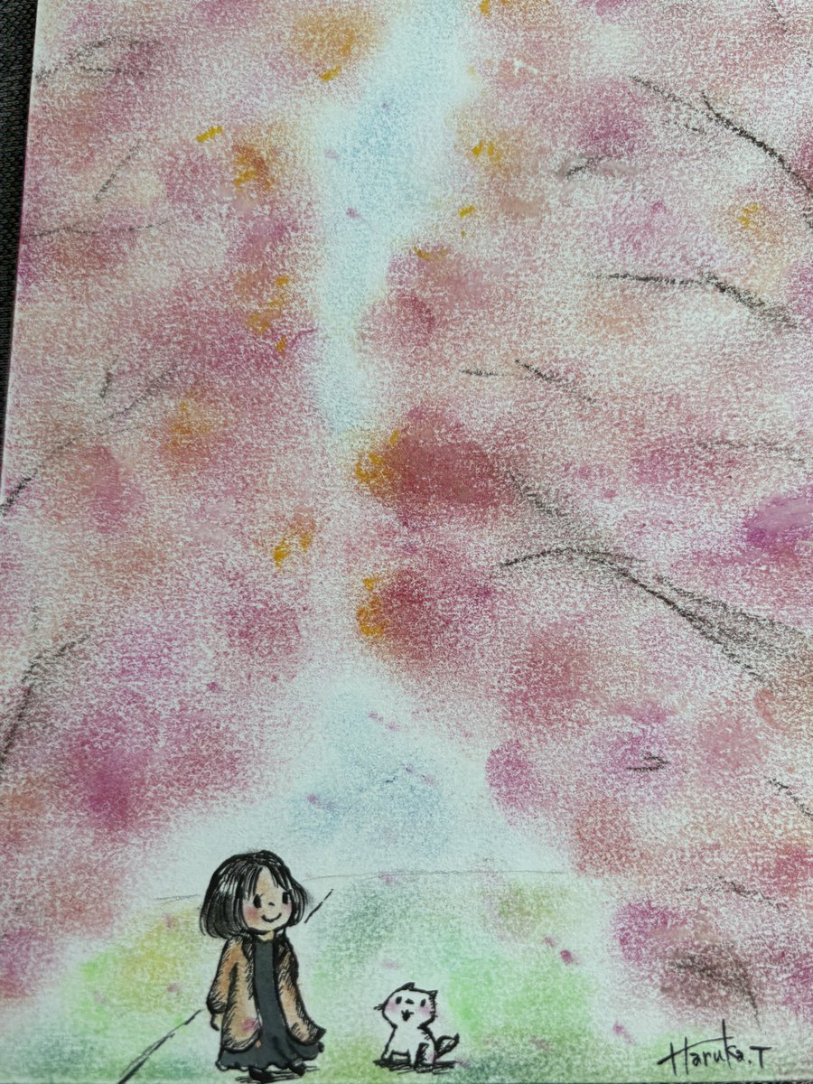OfficeHaruka's tweet photo. I painted a picture using pastels for the first time in a long time. I painted this in return for the news of the cherry blossoms.
How are you all doing?
#cherryblossoms #pastl #arts #kidlitart #Spring https://t.co/T1nk5egZCZ