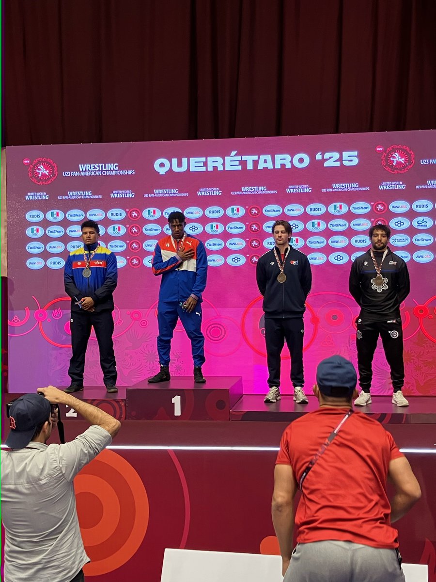 TerpsWrestling's tweet photo. Maryland All-American Jaxon Smith won bronze in the 2025 U23 Pan American Championships at Auditorio General José María Arteaga in Queretaro, Mexico, competing for Team USA.

#TurtlePower🐢💪 x #TFIN

More https://t.co/Wz8JpMsw7l https://t.co/PRlkgTmxza