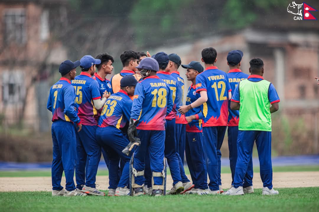 १९ विश्वकप छनोटको पहिलो खेलमा नेपालले युएईलाई DLS मेथडमा ५ रनले पराजित गर्दै सुखद सुरुवात गरेको छ । बधाई टिम नेपाल ❤️🇳🇵