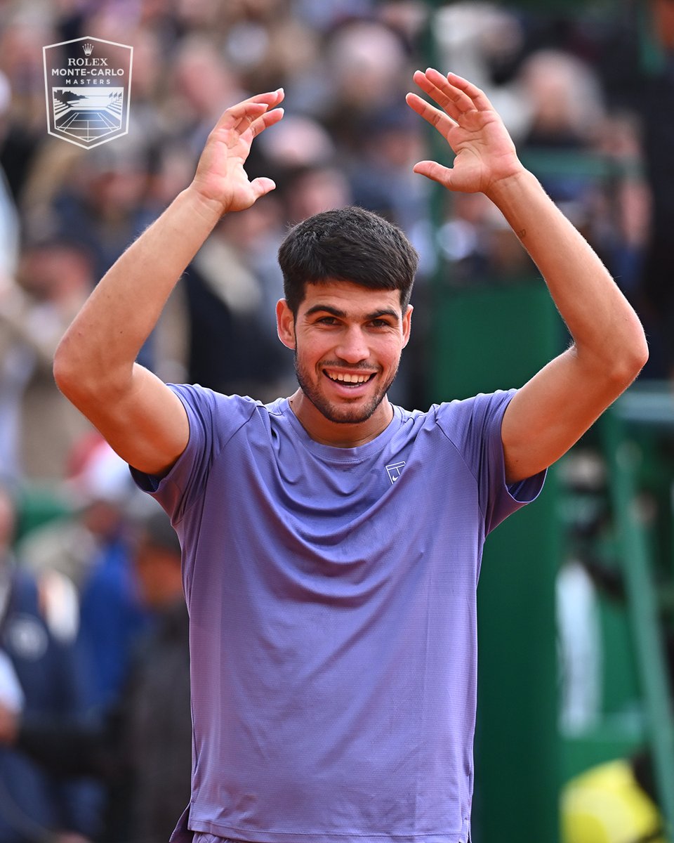 Rolex Monte-Carlo Masters (@rolexmcmasters) on Twitter photo The immediate reaction to winning the #RolexMonteCarloMasters title for the first time 😄
<a href="/carlosalcaraz/">Carlos Alcaraz</a> The immediate reaction to winning the #RolexMonteCarloMasters title for the first time 😄
<a href="/carlosalcaraz/">Carlos Alcaraz</a>