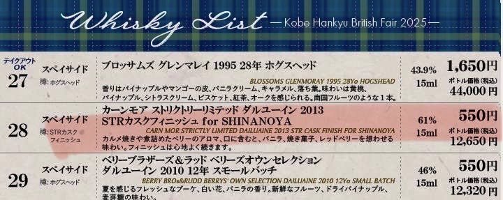 T592401's tweet photo. 英国展 神戸阪急
お手頃価格でたくさん飲めて良き。もうちょい近場にあればなぁ。

気になったのはカーンモアのダルユーイン、STRカスクフィニッシュってメニューには書いてるけど…？本当の可能性もあるけど、たぶん誤植なのかな？不思議に思いながら飲んでた。
#英国展 https://t.co/U8EWPOJ1lP