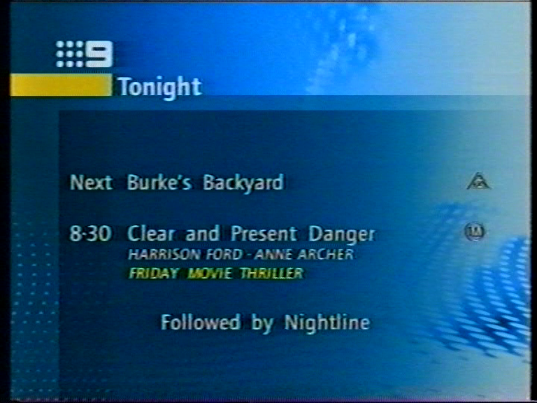 Channel Nine - Lineups (GTV-9, 20/7/2001) #ZampakidsArchives