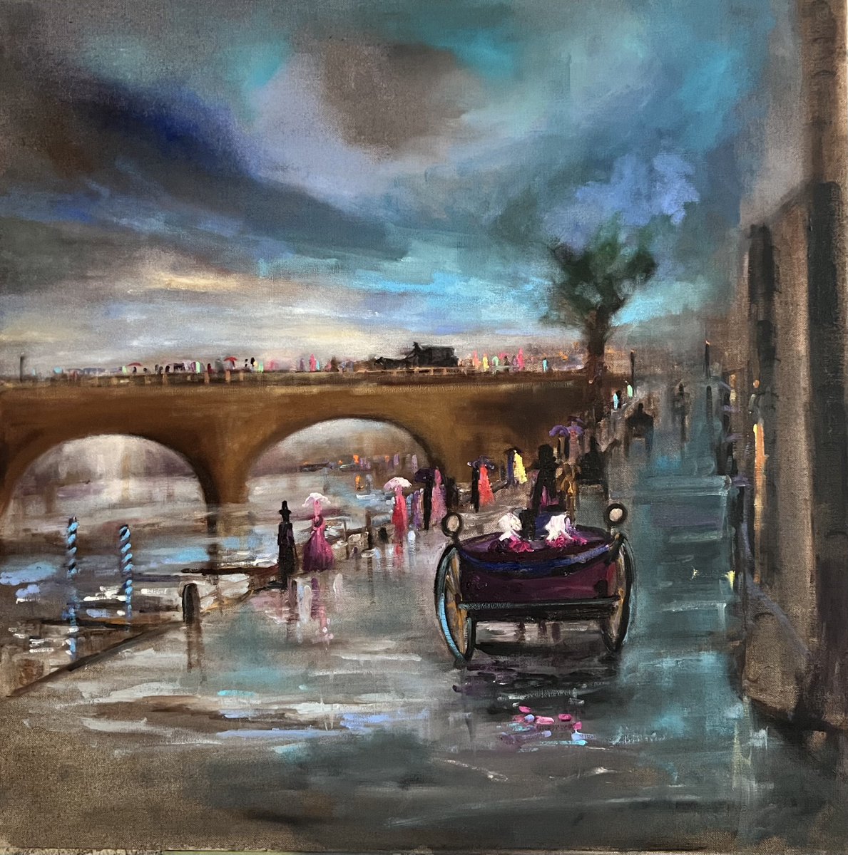 A throw back to this painting, “Carriages arriving at Henley Royal Regatta” lives in Virgina USA. I’m pleased to say I’ll have 5 works at this years Regatta 😀