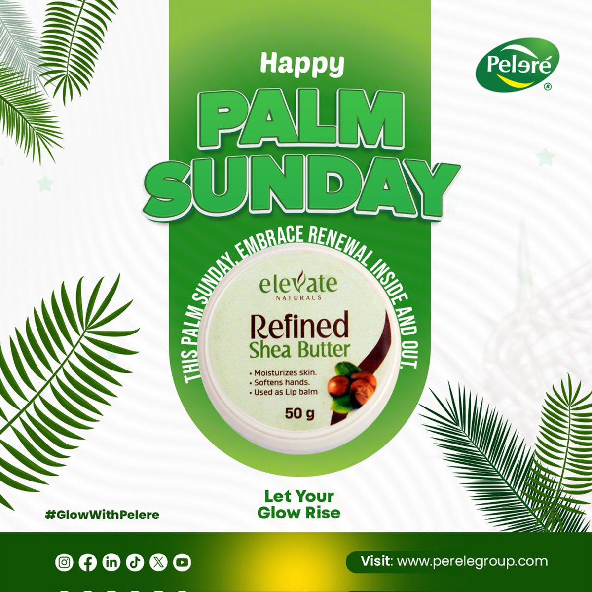 Palm Sunday reminds us of humility, love, and new beginnings.

Wishing you a peaceful and blessed start to Holy Week!

#PalmSunday #PelereGroup #FaithInNature