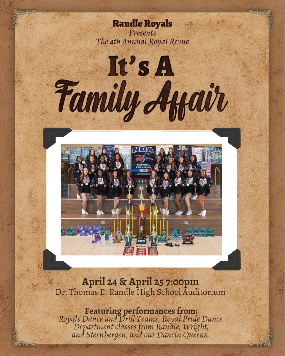 RandleRoyals's tweet photo. Our 4th annual Royal Revue is coming up! Get your tickets today: https://t.co/sKQ1e6VV8H https://t.co/5SFBOXzYB9