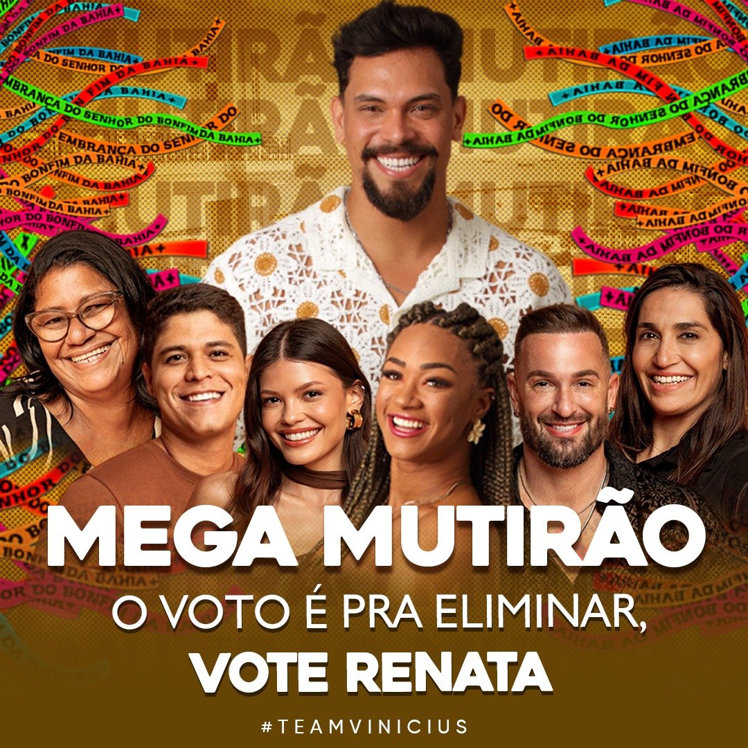 🚨MEGA MUTIRÃO ANOS 50
❌SOMOS FORA RENATA❌

❌ O voto é para ELIMINAR, vote em RENATA

🗳A cada 10 VOTOS comente um EMOJI!

✅ Meta: 100K respostas

⏰ Encerramento às 16H

▶️ VOTO ÚNICO: bit.ly/4jtrzOg 
▶️ VOTO TORCIDA: glo.bo/3Ert4h1

#BBB25