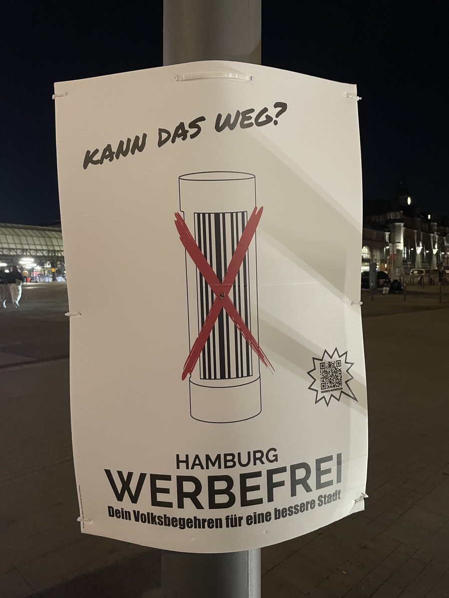 Werbung für eine werbefreie Stadt in Hamburg. Humor und Doppelmoral in einem. #Werbung #Zürich