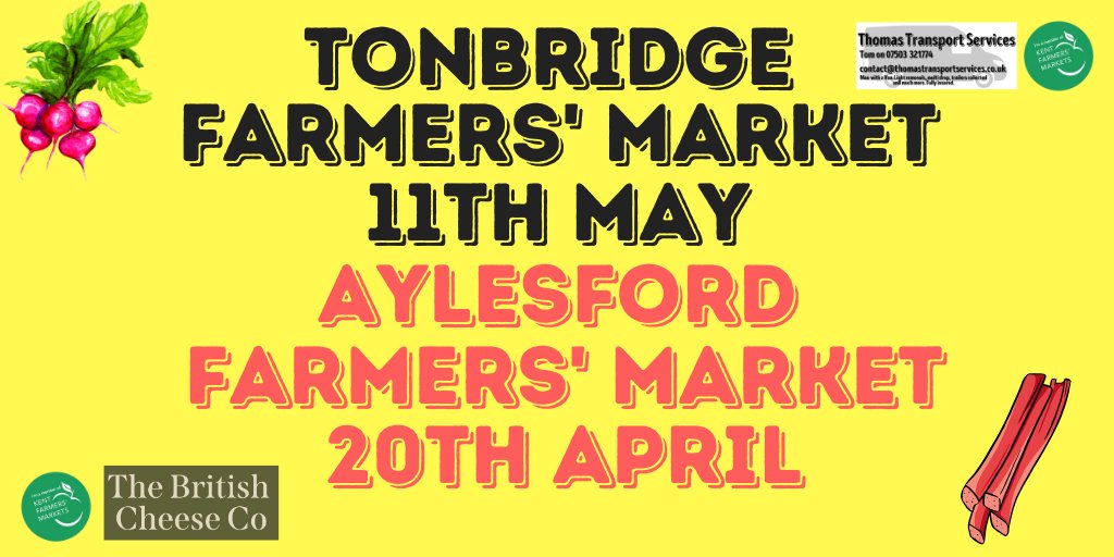 TonbridgeFmMrkt's tweet image. We are now shut. Thanks for your support. We hope to see you 11th May or @AylesfordFmMrkt 20th April. Get an email reminder of every market here bit.ly/2BtUvDx Text #Tonbridge to 04554436603 for a reminder #FreshLocalProduce #ShopLocal #FarmersMarket #ad