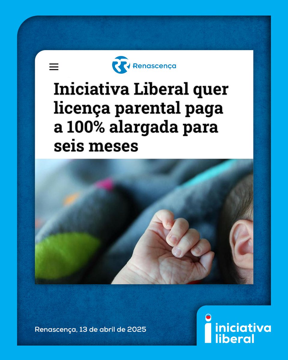 LiberalPT's tweet photo. PROGRAMA IL: LICENÇA PARENTAL DE 6 MESES PAGA A 100%
Nos últimos dias da anterior legislatura, assistiu-se a um triste espetáculo parlamentar, protagonizado por PSD, PS e Chega, que, consoante os dias e as
conveniências, adiaram sucessivamente a votação na especialidade da Iniciativa Legislativa de Cidadãos
que reuniu 23 674 subscrições — um exemplo claro de desrespeito pela mobilização cívica e pelo envolvimento direto dos cidadãos na construção de
políticas públicas.
Desde o início da sua tramitação,
esta iniciativa enfrentou resistência clara por parte do Governo, que pressionou para travar a sua aprovação, tendo mesmo enviado um ofício que estimava o
custo da medida entre os 228 e os 404 milhões de euros em 2025, numa tentativa de criar alarme e descredibilizar a proposta.
A Iniciativa Liberal, desde o primeiro momento, mostrou-se alinhada com a pretensão destes cidadãos e com a necessidade de proteger e valorizar as famílias. Defendemos uma reforma
séria e responsável da licença parental, com o objetivo de alargar a licença inicial para seis meses pagos a 100% e de promover uma partilha efetiva entre os progenitores, criando incentivos claros à
corresponsabilização parental.
Esta proposta conjuga ambição social com
sustentabilidade orçamental, promovendo
simultaneamente o bem-estar das famílias, a igualdade de género na parentalidade e o respeito pelo esforço contributivo dos trabalhadores.
A Iniciativa Liberal continuará a lutar por políticas públicas que respeitem a vontade dos cidadãos, reforcem a confiança nas instituições e respondam de forma concreta aos desafios da conciliação entre vida profissional e familiar.
A Iniciativa Liberal não esquece a
discriminação dos profissionais liberais e
trabalhadores independentes no acesso aos direitos parentais. Apesar de contribuírem para o sistema previdencial, enfrentam desigualdades face
aos trabalhadores por conta de outrem.
Deve ser estudada, ainda este ano, formas de os integrar plenamente nos regimes de parentalidade. Com base
nesse estudo, a Iniciativa Liberal compromete-se a implementar medidas que garantam igualdade real no exercício da parentalidade, independentemente do
vínculo profissional.