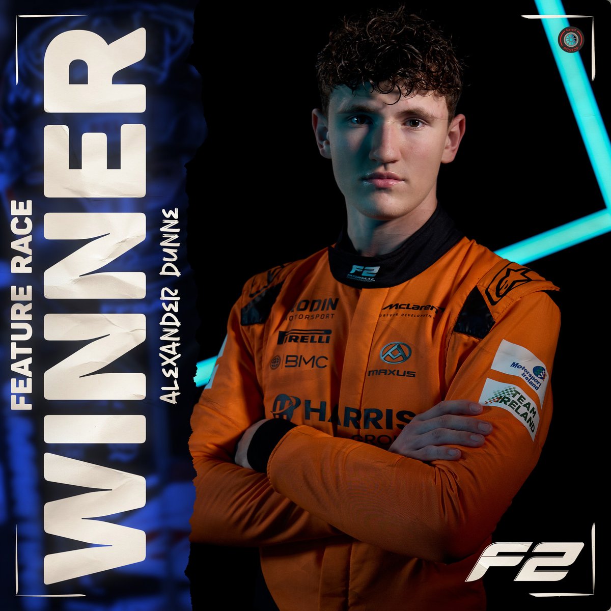 FastestPitStop's tweet photo. 🏁Dunne wins a thrilling F2 feature race!

Browning comes home in second place, Fornaroli holds on to P3. 

#F2 #BahrainGP https://t.co/3c8Erim3Je