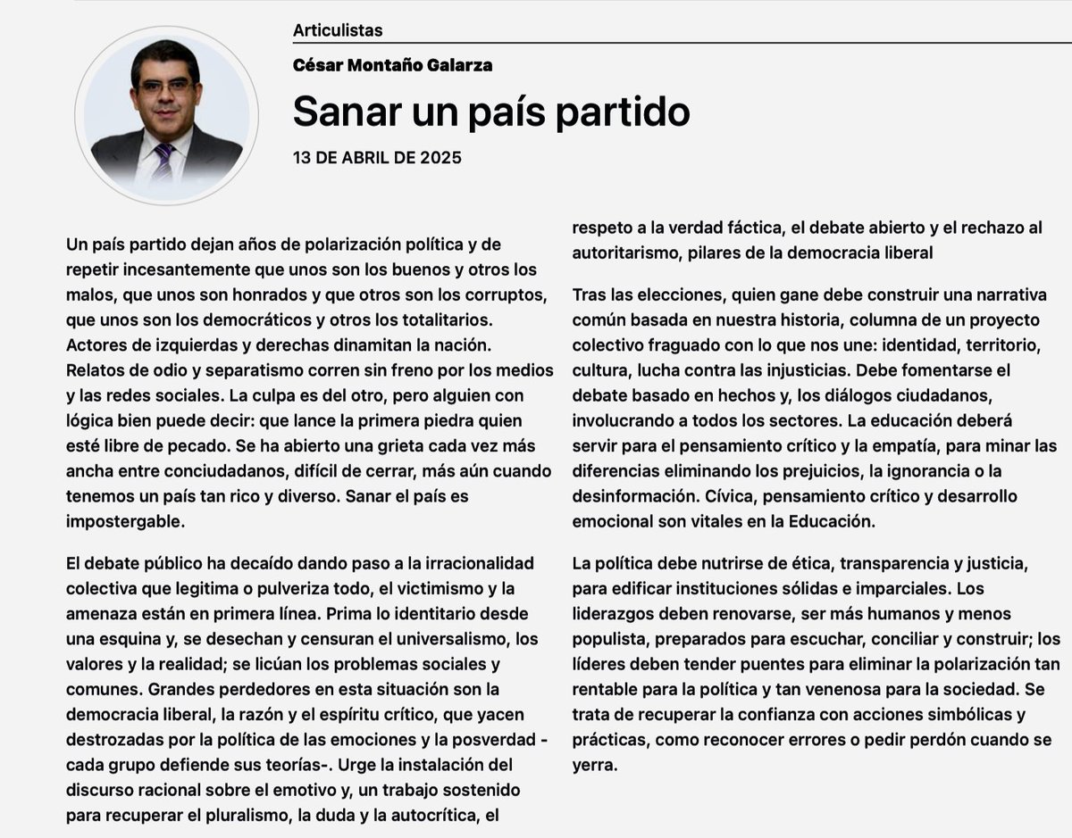 César Montaño Galarza tweet media