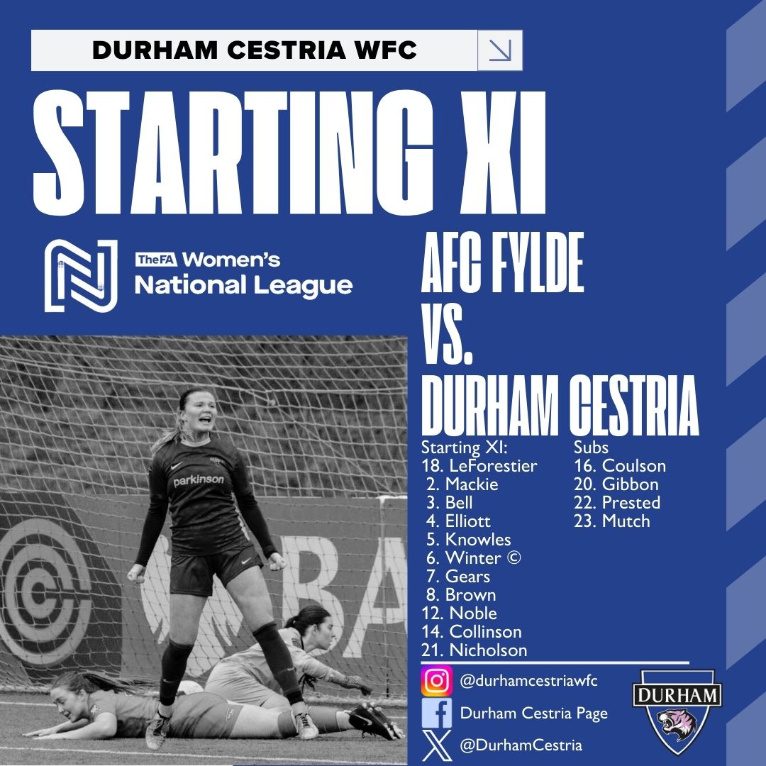 DurhamCestria's tweet image. Here's how we lineup for today's penultimate game of the season.

#UTD