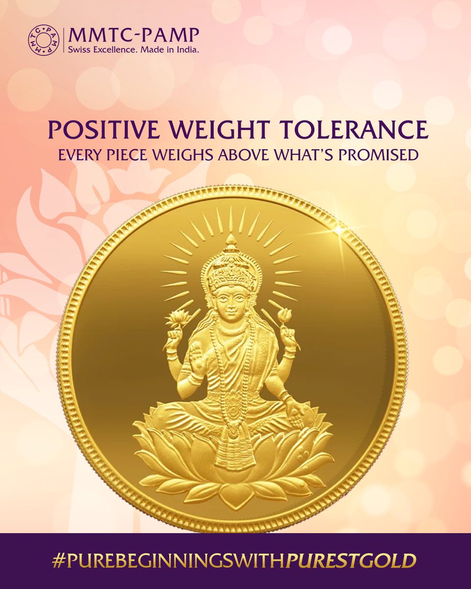 MMTCPAMP's tweet image. Build a legacy of purity and prosperity this Akshaya Tritiya with MMTC-PAMP’s 99.99%+ purest Gold.

#MMTCPAMP #PurestGold #PurestSilver #PurestBeginningsWithPurestGold #LBMA