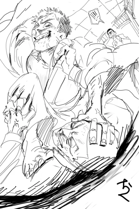 落書き 兄弟ケンカ
(キャラデザ:田平孝太郎) 