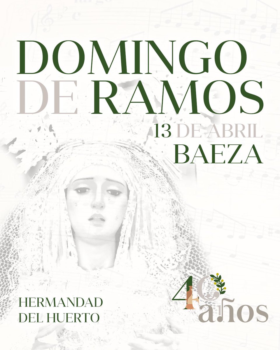 BMMArjonilla's tweet photo. 🟢𝐃𝐎𝐌𝐈𝐍𝐆𝐎 𝐃𝐄 𝐑𝐀𝐌𝐎𝐒 

Comenzamos un nuevo Domingo de Ramos acompañando por segundo año a Ntra. Sra. Del Rosario en sus Misterios Dolorosos @HuertoBaeza. 

📌: Iglesia de Santa María del Alcázar y San Andrés Apóstol de Baeza
🕛: 21:00 https://t.co/UjecWITKLv