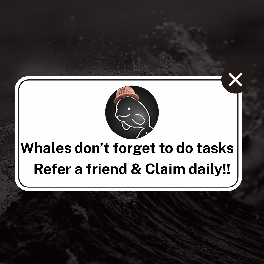 Don’t forget to farm every task in the bot 👉 t.me/beluga_offcl_b…
✅ Up to 2000 $Beluga per task
✅ 1000 $Beluga per fren you invite
✅ And of course, daily claims to keep that wallet swimming

Grind Whales!

#TON #TONBlockchain #TONCommunity #TONEcosystem #TONArmy #TONCrypto