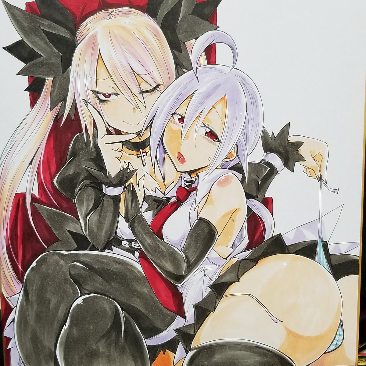 同じタイミングで描いたなつかし色紙群 未完状態