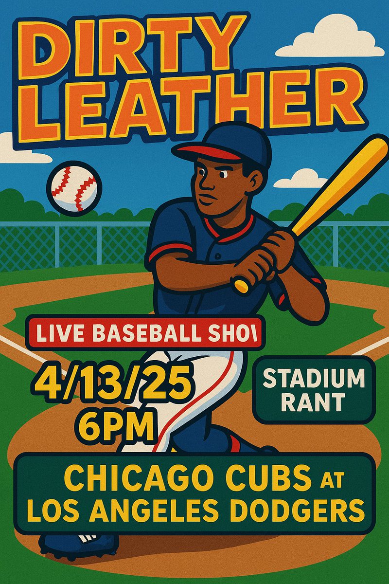 indywill40's tweet photo. @StadiumRantHQ @Dodgers @Cubs @MLB @RedSox @PHLY_Phillies please tune in tonight at 6pm eastern time for dirty leather with myself @khristianb617 @DougWhiteside5 and David hilts on YouTube Facebook and x. https://t.co/wckK1K8HhT