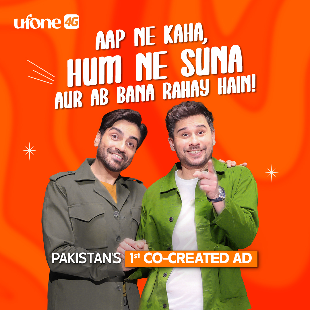 Ufone's tweet image. You asked, and now we’re making it with style! 😎

Pakistan’s 1st co-created ad is on its way - get ready to witness the magic!

We can’t wait to hear your reviews once it drops! 🙌✨

#GetBackInTheGame #DataBohhaaatHai #Ufone4G #Cricket