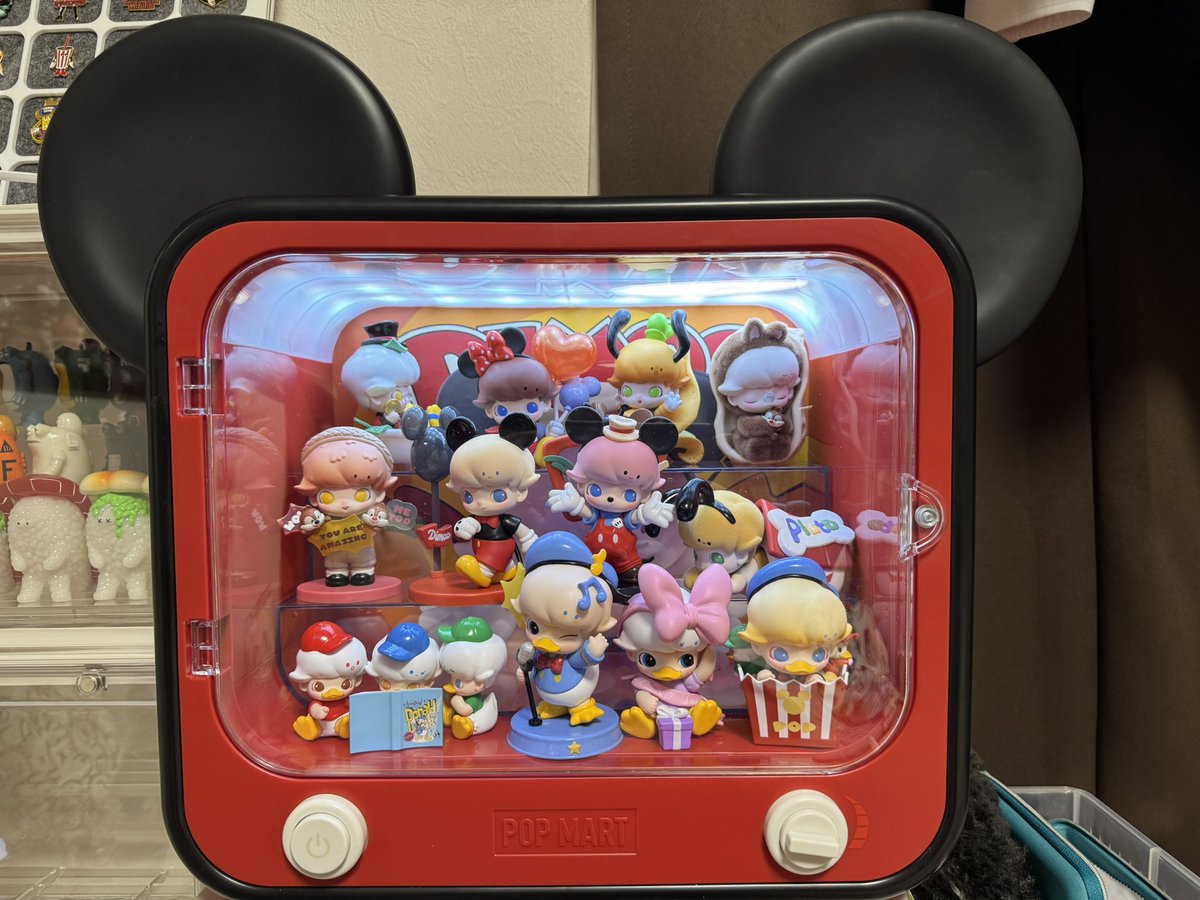 POPMART DIMOO WORLD TV ルミナス ディスプレイ コンテナ DIMOO WORLD × DISNEY Series-TV Set Luminous Display