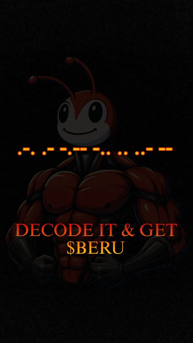 Only the observant will rise. Decode the signal and you may unlock $BERU’s next chapter.

Join the telegram colony : t.me/Berucoin_offic…

to get some hint...
Follow, Retweet, like and comment 🚀🌕
#solona #BeruCoin #BTC #CryptoMoon #戌神ころね6周年 #大河べらぼう #Raydium