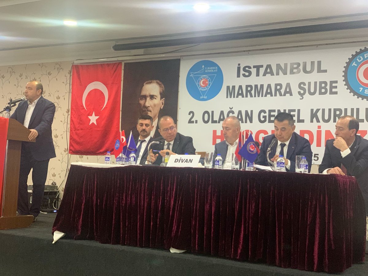 Türk-İş 1.Bölge Başkanlıgı olarak Haber-İş Sendikası İstanbul Marmara Şubesinin 2.Olağan Genel Kuruluna katılım sağladım Konuşmamda Türk -İş Genel Başkanımız Sn.Ergün ATALAY ve Yönetim Kurulu Üyelerinin selamlarını ilettim.Genel kurulun hayırlıra vesile olmasını dilerim.