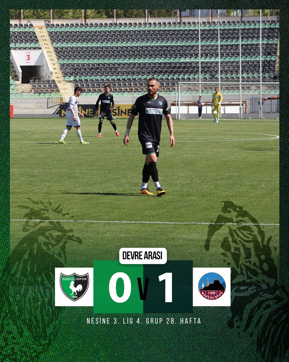 45’ İlk yarı sona erdi. 🟢⚫