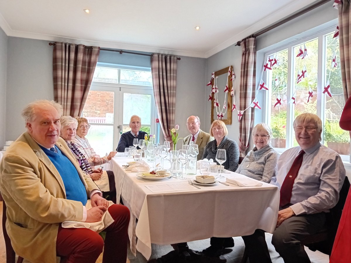 Members of <a href="/SuffolkHeraldry/">Suffolk Heraldry Society</a> are looking forward to their first in person  meeting of the year, the St George's Day Lunch on 23 April. In person Meetings in #BuryStEdmunds start in May.