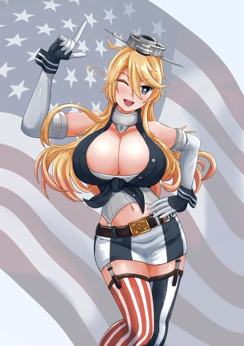 合衆国海軍を褒めたたえるアイオワさん#艦これ 