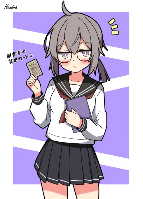 #ドルフロ #少女前線 M200 学生服スキンです。図書室の好きな文学少女で、目立たないながらクラスのオタク男子に絶大な人気を誇っているそうです。 