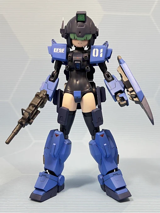 BD-1のMS少女ブルーちゃん完成しましたー!╰(*'︶`*)╯以前描いたBD-1ちゃんをセルフ再現しました('ω')#MS少女 #ガンダム #30MS #ガンプラ 