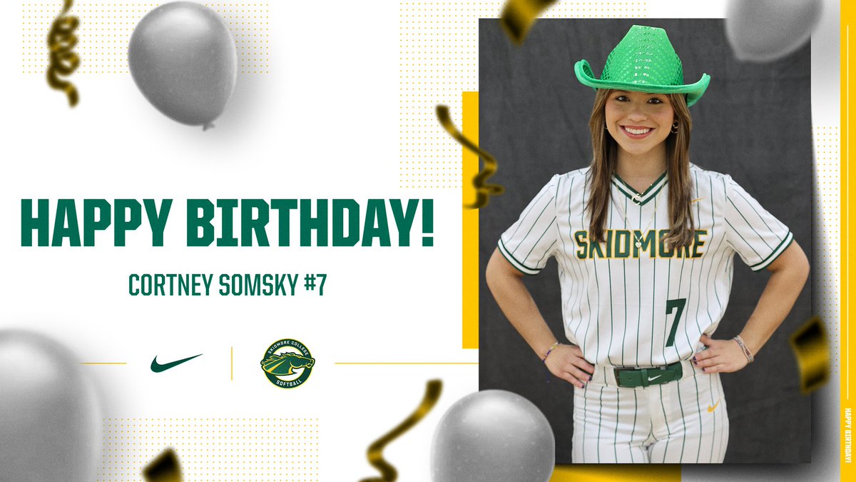 SkidmoreSBALL's tweet photo. Wishing a Happy Birthday to #7 Cortney Somsky!

#goTbreds https://t.co/2FiUjGBkWi