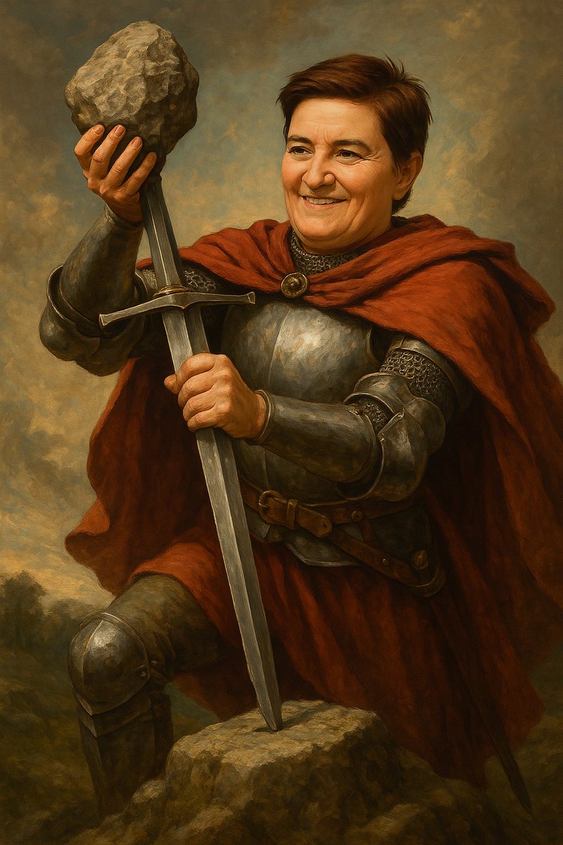 dzemperor's tweet photo. @amfetaminolohie Legenda kaže da je izvukla kamen iz mača 🤷😅 https://t.co/smK6zgd4KM