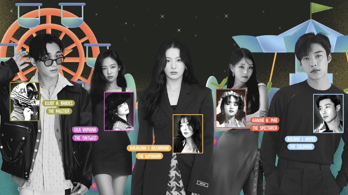 ⠀⠀
⠀
⠀  ❦ . . . 𝚃𝚑𝚎 𝙲𝚑𝚛𝚘𝚖𝚊

⠀  𝚃𝚑𝚎 𝙲𝚘𝚕𝚘𝚛𝚊𝚍𝚎     :   <a href="/rolaend/">ROLAND.</a> 
⠀  𝚃𝚑𝚎 𝙻𝚞𝚖𝚒𝚗𝚊𝚛𝚔⠀  :   <a href="/ailsaluna/">𝖪𝖺𝗅𝗎.</a> 
⠀  𝚃𝚑𝚎 𝚃𝚒𝚗𝚝𝚠𝚒𝚜𝚝⠀  :   <a href="/manaeila/">Eila.</a> 
⠀  𝚃𝚑𝚎 𝚂𝚙𝚎𝚌𝚝𝚊𝚛𝚌𝚑   :   <a href="/maernine/">𝖪𝖺𝗇𝗂𝗇𝖾̈.</a> 
⠀  𝚃𝚑𝚎 𝙿𝚊𝚕𝚎𝚝𝚒𝚎𝚛⠀  :   <a href="/aleonzer/">Elliot.</a>
⠀⠀
⠀