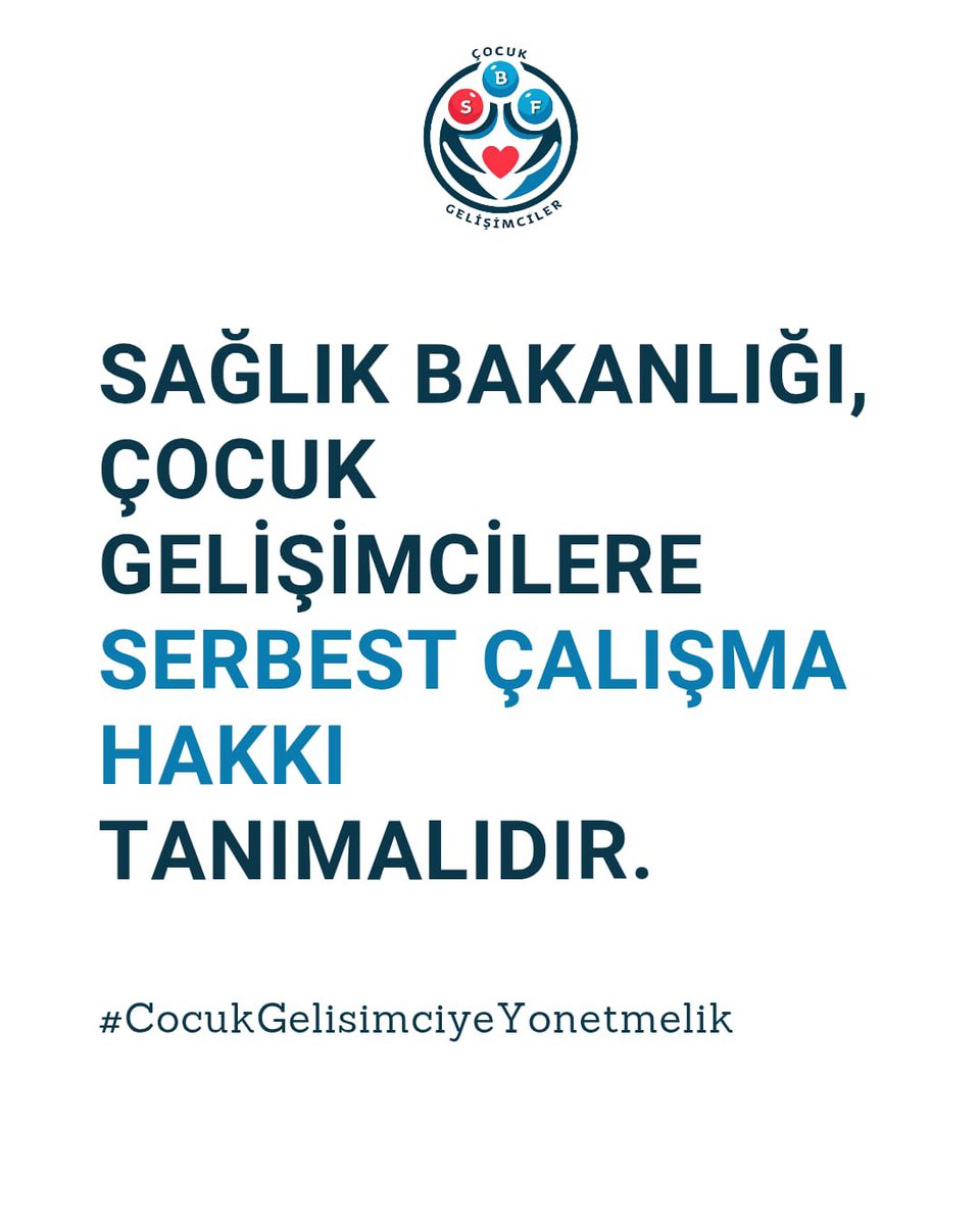 sbfcocukgelisim's tweet photo. Biz çocuk gelişimciler, sahadayız.
Erken müdahaledeyiz, eğitimdeyiz, aileyleyiz.
Peki neden yönetmelikte değiliz?
#CocukGelisimciyeYonetmelik https://t.co/aKGWXwj6yv