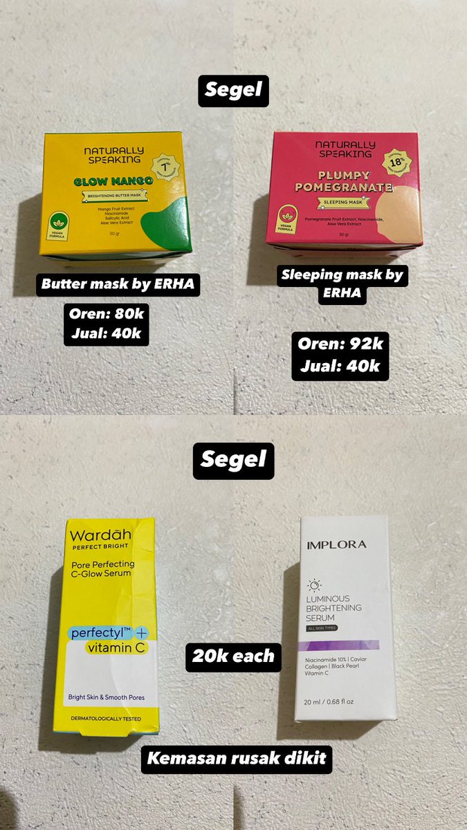 prelovedstuff19's tweet photo. WTS SKINCARE DAN MAKEUP https://t.co/PRAhbmJzV6