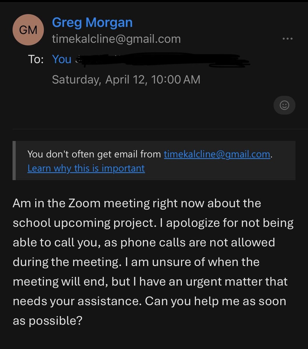 This isn’t me. Please do not respond to this email.