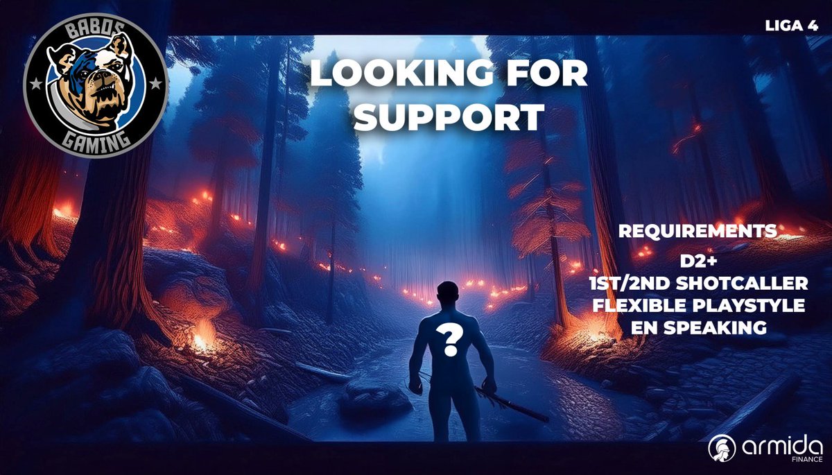 Babos Gaming (@babosgaming) on Twitter photo 🚨LIGA 4 TRYOUTS🚨
We are looking for a new SUPPORT for our <a href="/LeagueOfLegends/">League of Legends</a> Team Juicers in LIGA 4!!
Requirements:
- Dia2 +
- EN speaking
- experience as 1st/2nd Shotcaller
- flexible playstyle
If you are interested in a tryout feel free reach out to <a href="/_murmmelchen_/">Murmmelchen 🌸</a> or via 🚨LIGA 4 TRYOUTS🚨
We are looking for a new SUPPORT for our <a href="/LeagueOfLegends/">League of Legends</a> Team Juicers in LIGA 4!!
Requirements:
- Dia2 +
- EN speaking
- experience as 1st/2nd Shotcaller
- flexible playstyle
If you are interested in a tryout feel free reach out to <a href="/_murmmelchen_/">Murmmelchen 🌸</a> or via