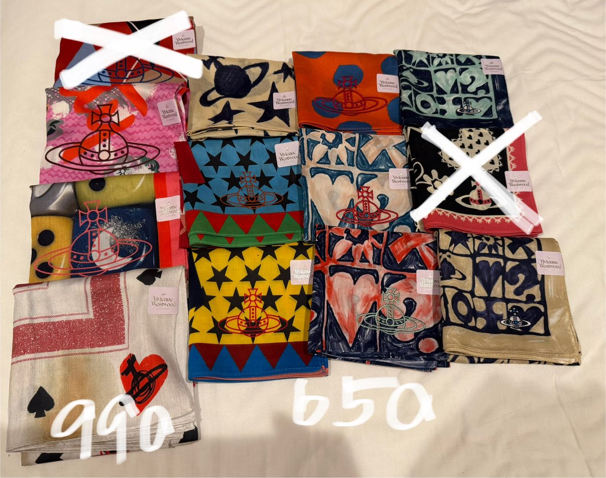 Bebelbelle's tweet photo. ผ้าเช็ดหน้า viveinne Westwood , Jill Stuard , Kate Spade ค่ะ 

พันคอ โพกผมได้ค่ะ

วิเวียน 58x58 cm. , 48x48cm.

#viviennewestwoodthailand 
#katespade
#ผ้าเช็ดหน้า #ผ้าวิเวียน https://t.co/Av1MQBHIIr
