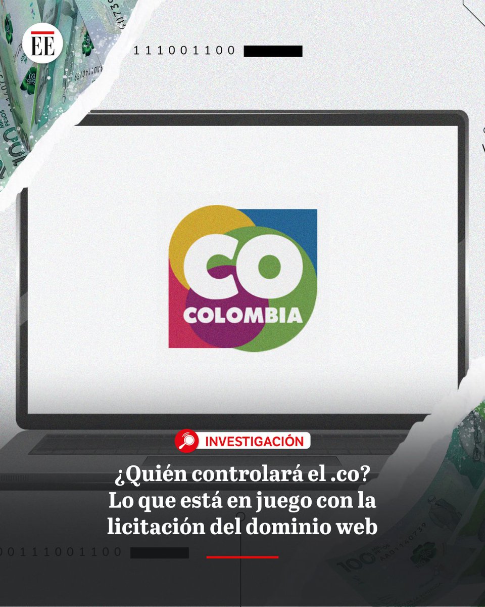 elespectador's tweet photo. 🇨🇴💻 El dominio .co, activo digital clave para Colombia, está en licitación. Este proceso definirá quién lo operará durante los próximos 10 años. Hay reparos por concentración del mercado y posible pérdida de soberanía. Le contamos en este hilo🧵👇#DominioCO https://t.co/wHtG7GEsmU