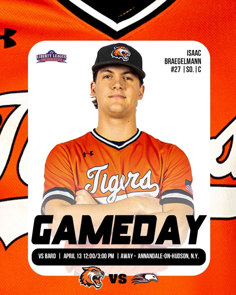 Tigers take on Bard to wrap up the weekend! Go Tigers! #RollTech